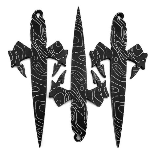 Microtech Sword Emblem Decorative Pendant, High Quality 3D Printed Patterns, Accessories